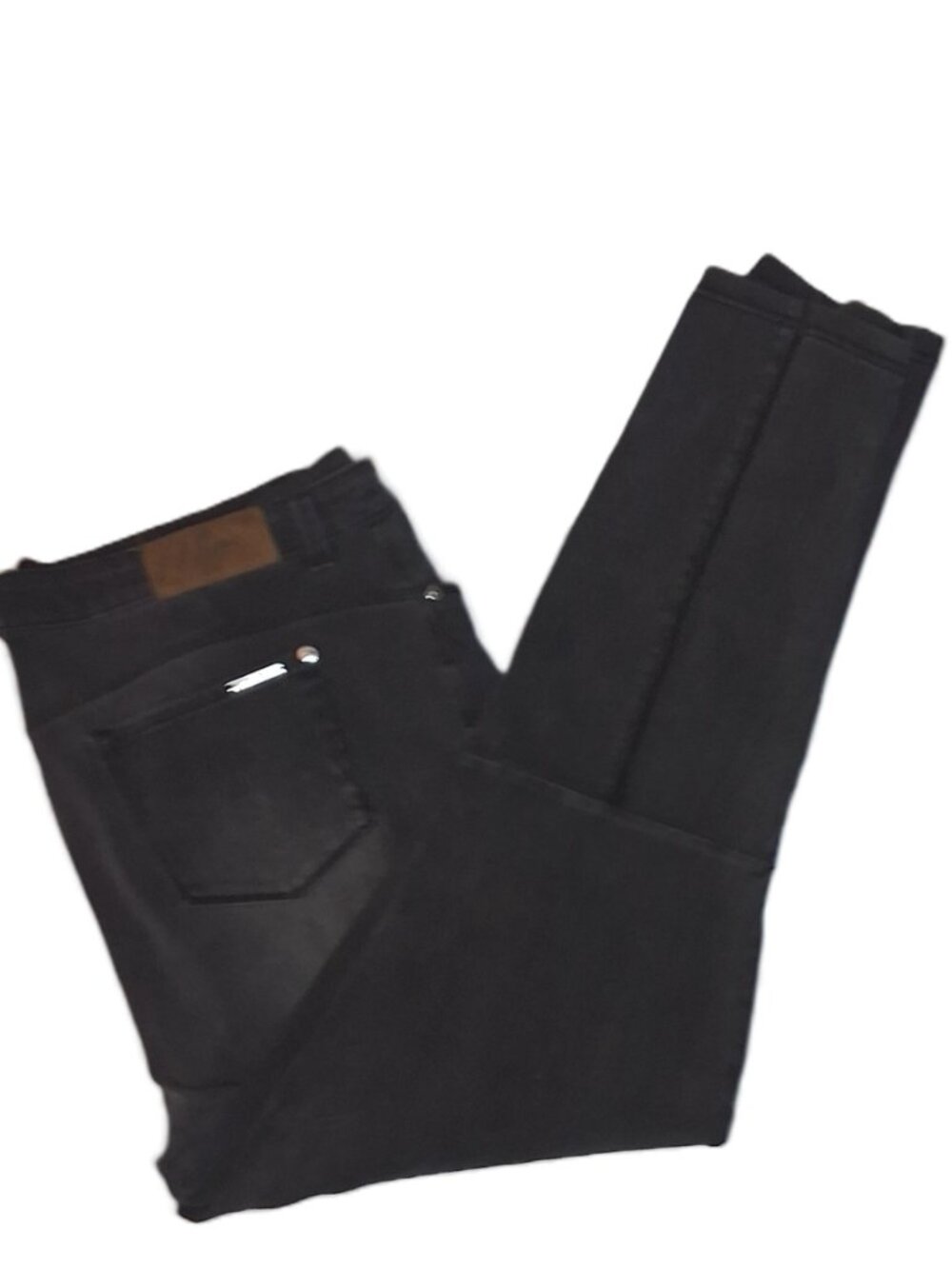 Peter Nygard Black Patchwork Skinny Jeans – Modern Stretch Denim-XL - Picture 8 of 8